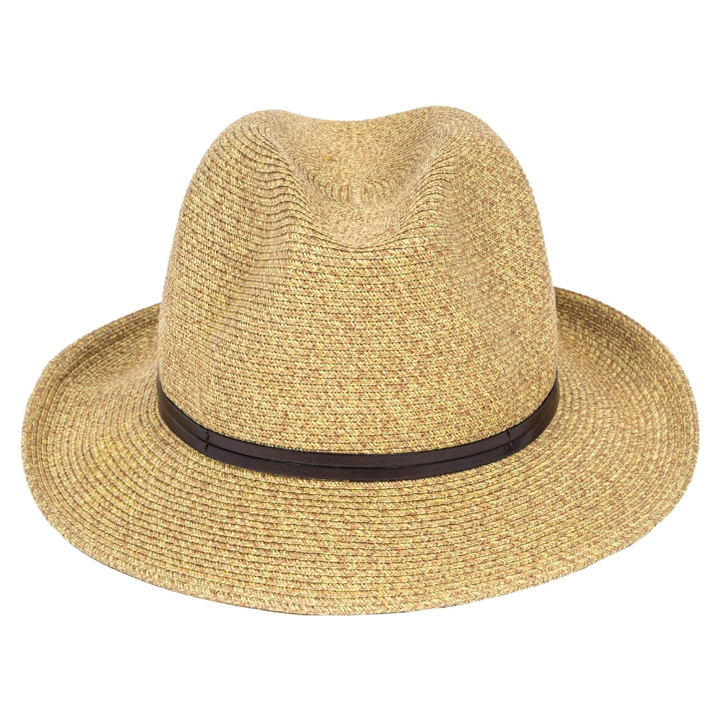 Plaited Paper Hat – Coffee | Luxury Sun Hat with Leather Band