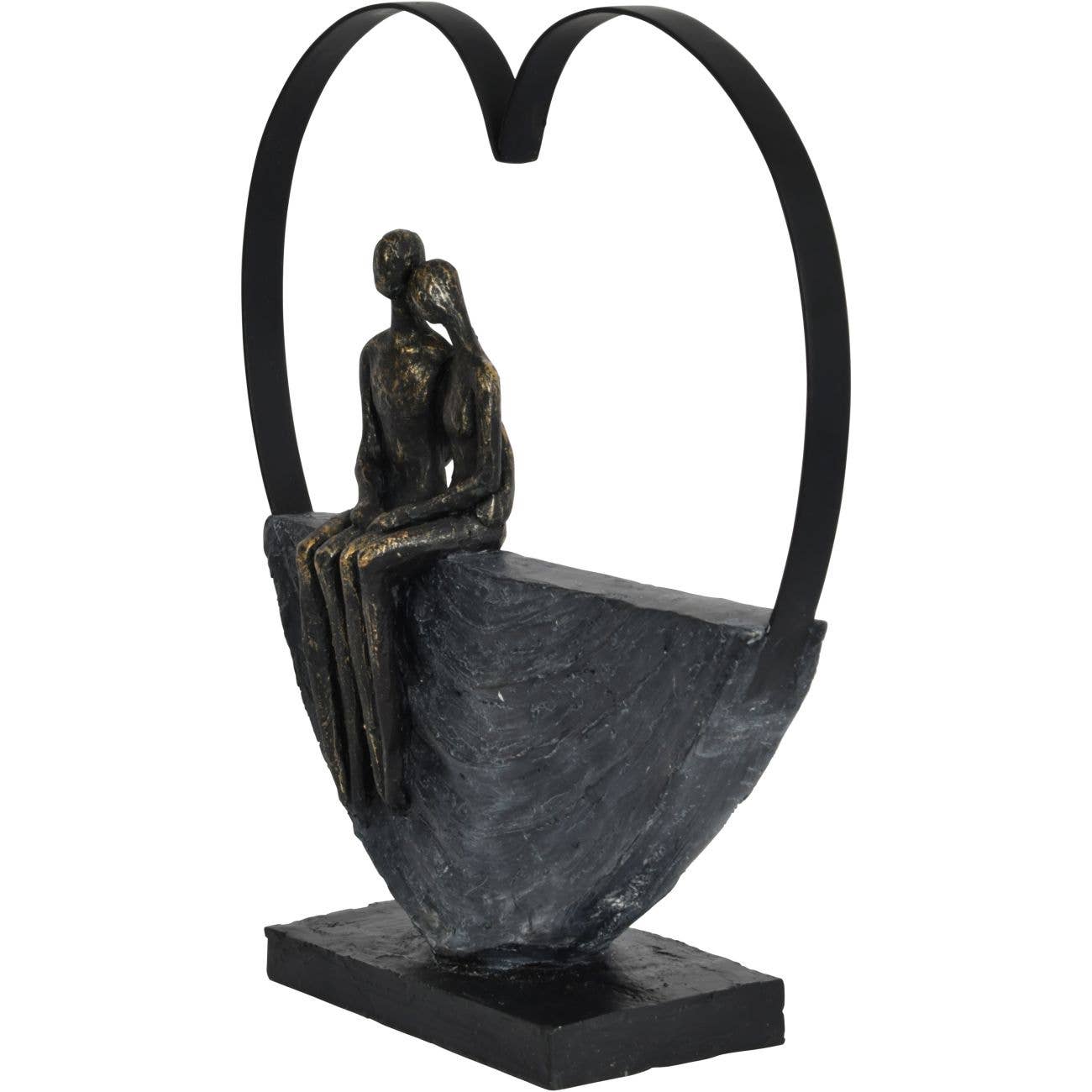 Romantic Abstract Embrace Couple Sculpture | Woodcock and Cavendish