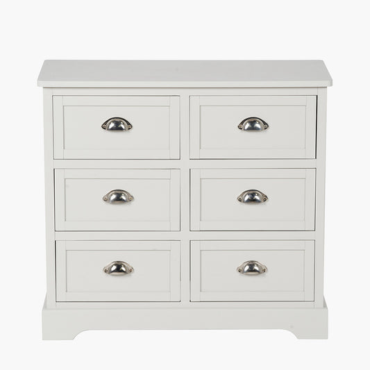 Linen & Silver 6 Drawer Chest by Pacific