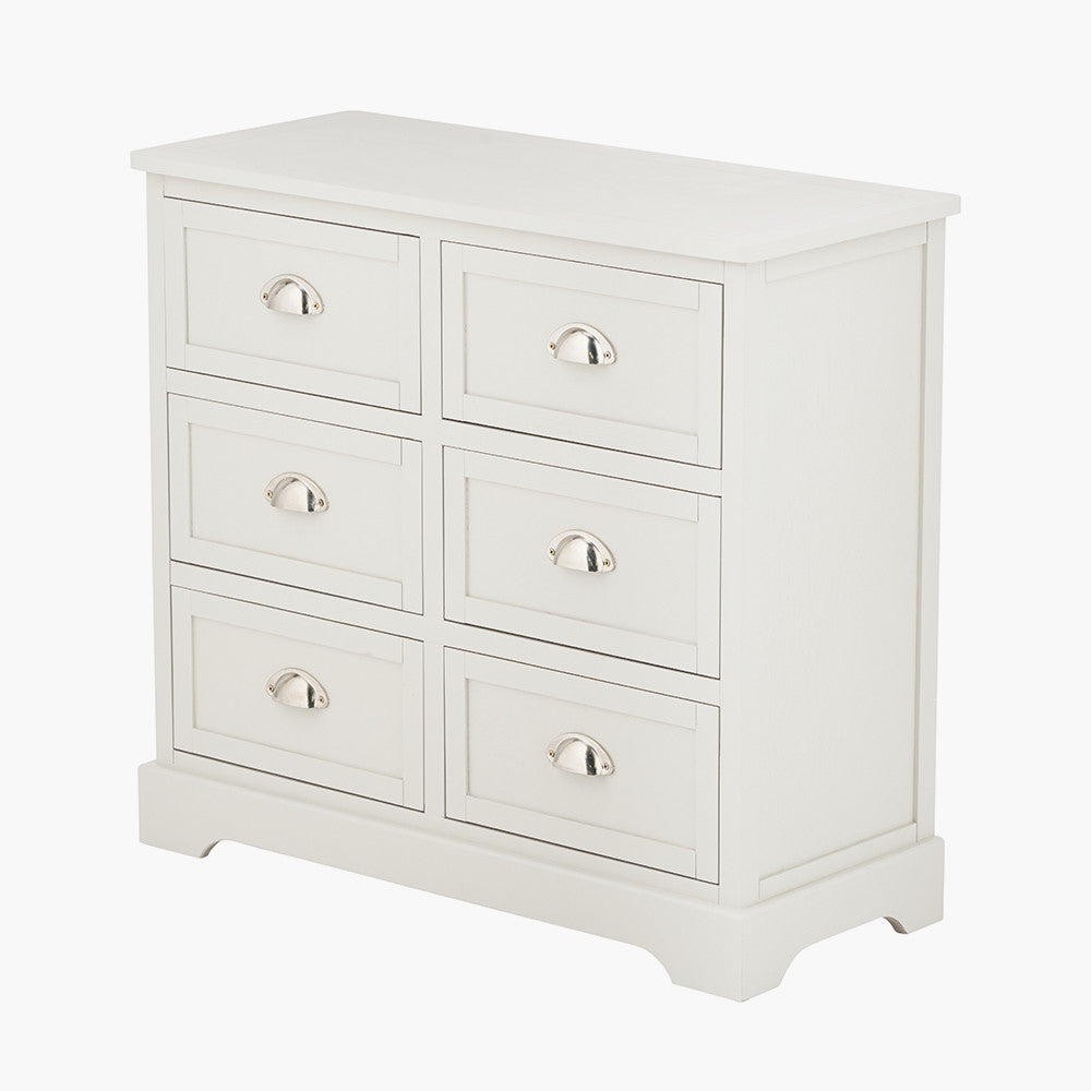 Linen & Silver 6 Drawer Chest by Pacific