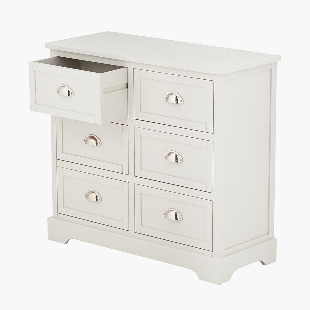 Linen & Silver 6 Drawer Chest by Pacific