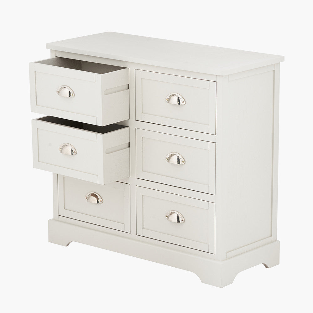 Linen & Silver 6 Drawer Chest by Pacific