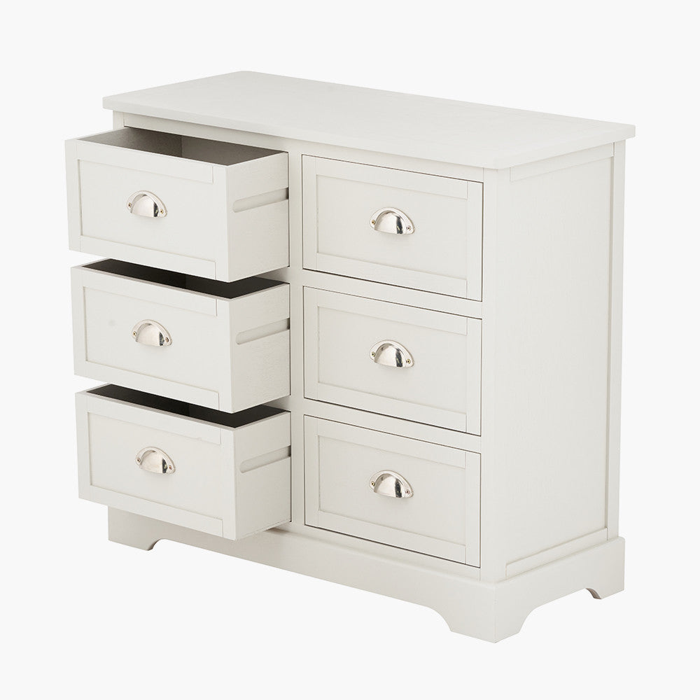 Linen & Silver 6 Drawer Chest by Pacific