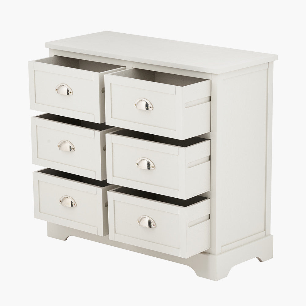 Linen & Silver 6 Drawer Chest by Pacific