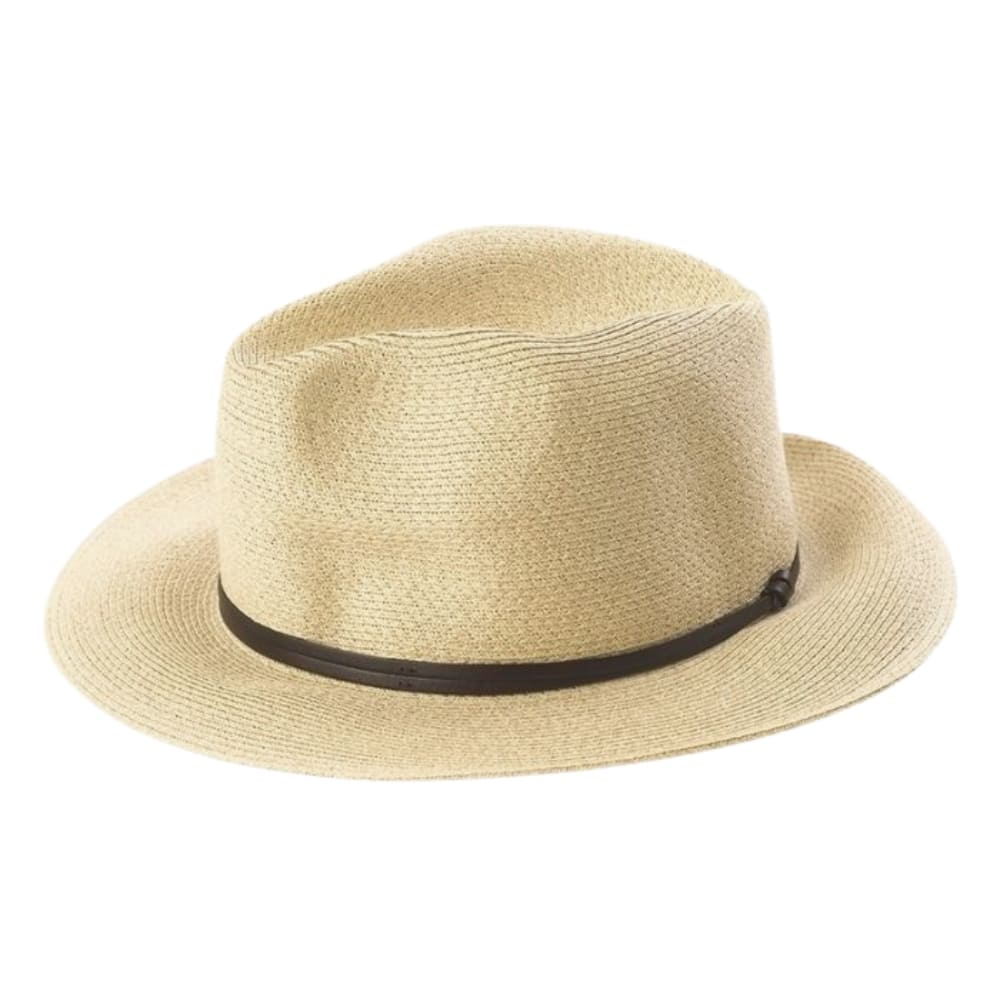 Plaited Paper Hat – Mastic | Luxury Sun Hat with Leather Band