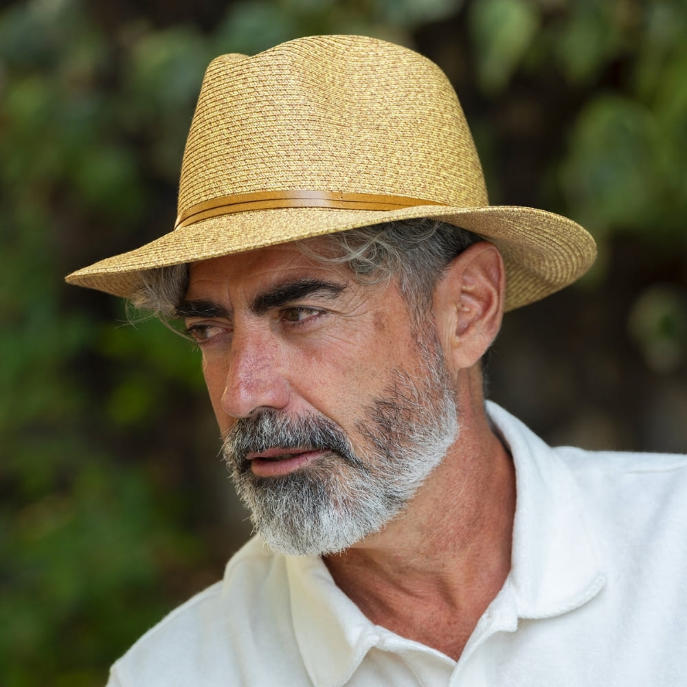 Plaited Paper Hat – Havana | Luxury Sun Hat with Leather Band