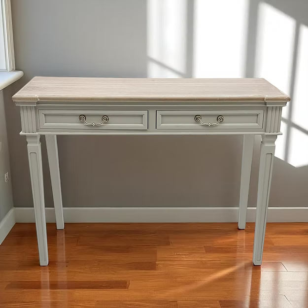 90CM Wooden 2 Drawer Hall Table