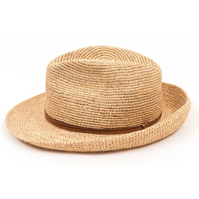 Madagascar Raffia Hat with Leather Strap | Luxury Summer Hat