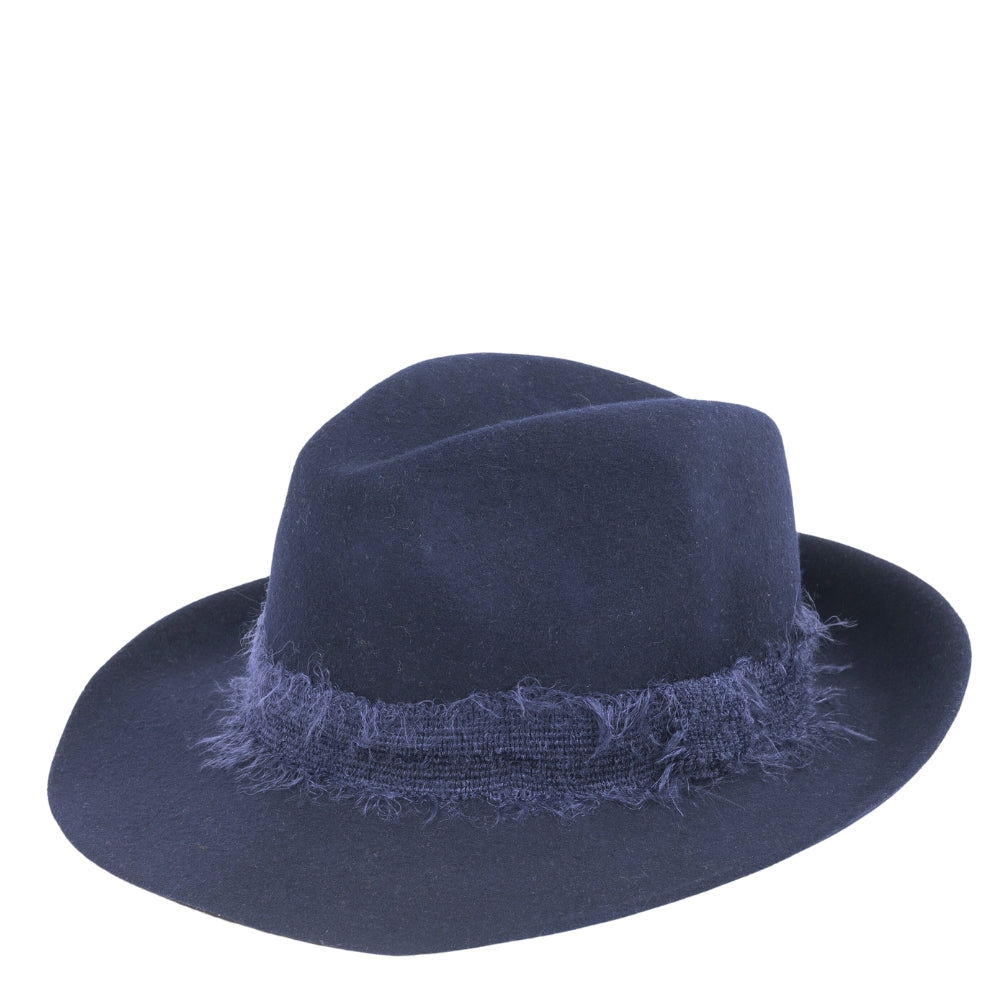 Travaux en Cours Fedora Mohair Navy