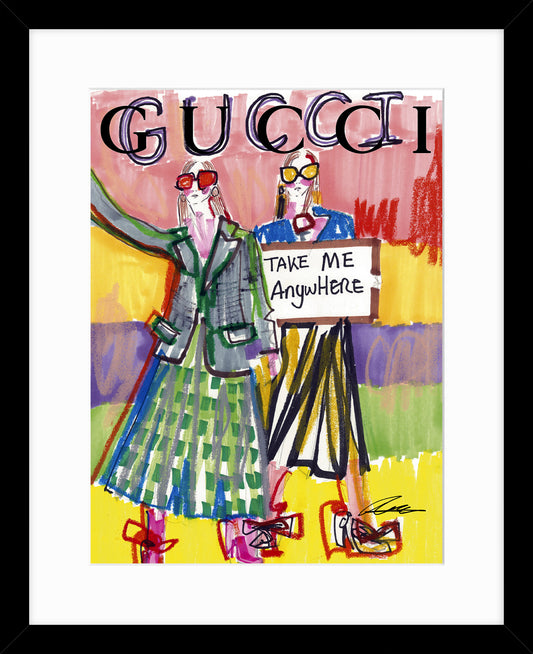Take Me Anywhere by Tony Green – Contemporary Fashion Illustration Print