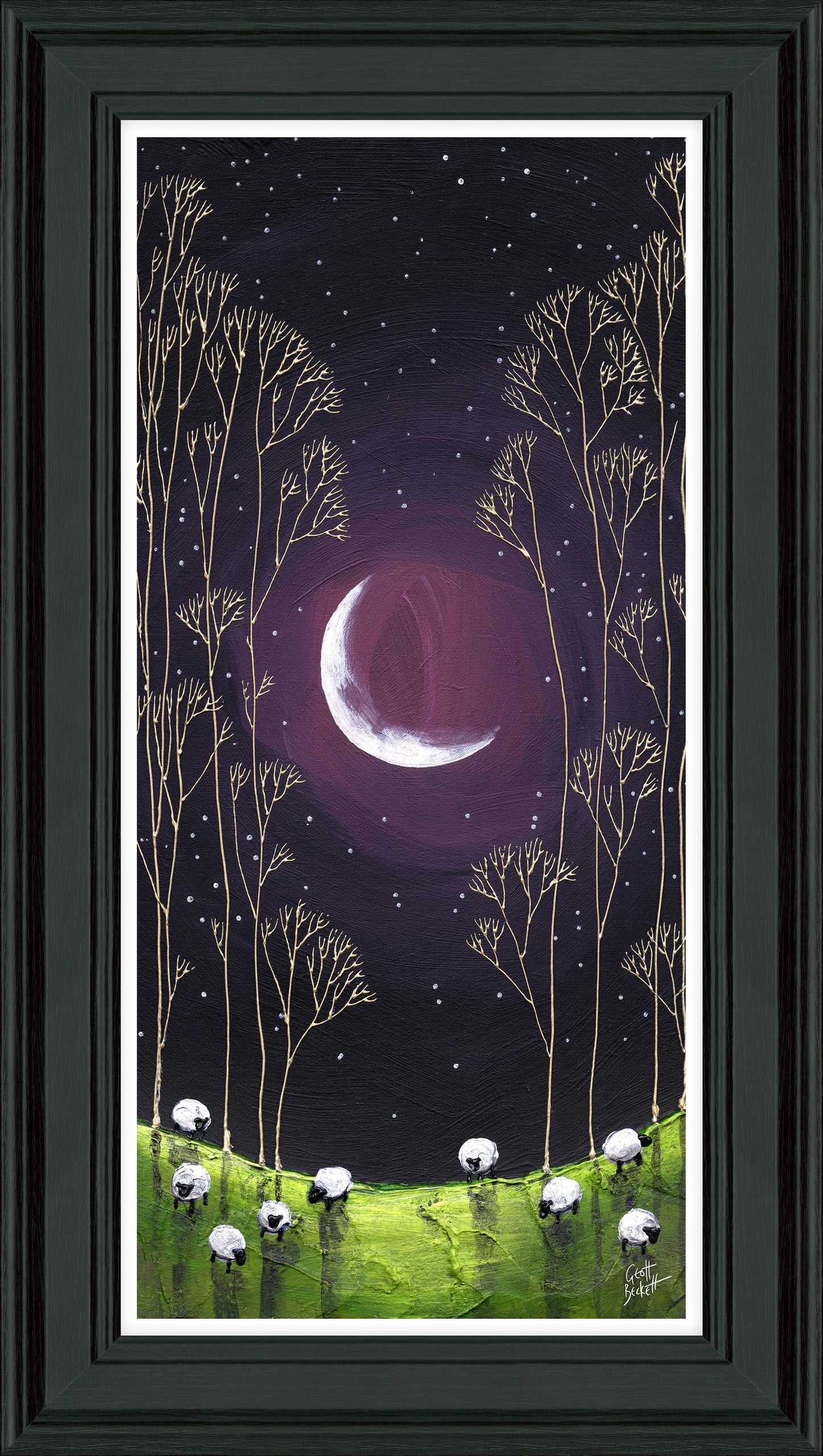 “Lunar Purple” Artwork – Geoff Beckett | 39 x 69cm