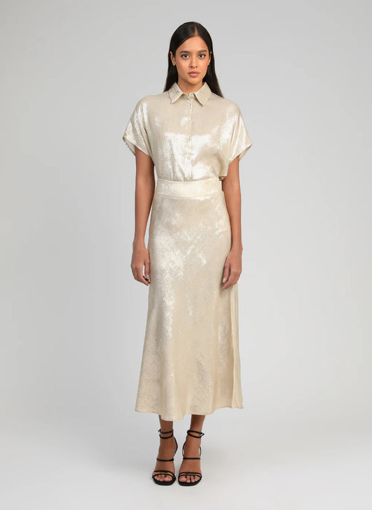 Gold Top – Kimono Sleeve Shirt by An’ge