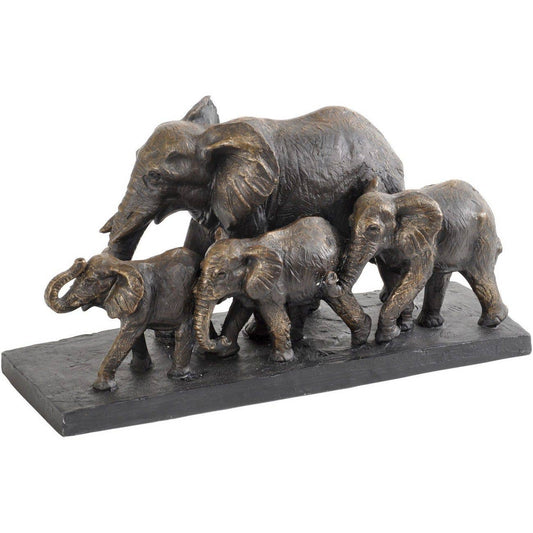 Antique Bronze Parade of Elephants Sculpture – A Symbol of Strength & Unity