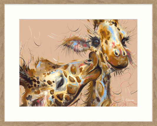 Ashley Saunders Artwork 'Kisses' – 52cm x 42cm | Contemporary Framed Wall Art