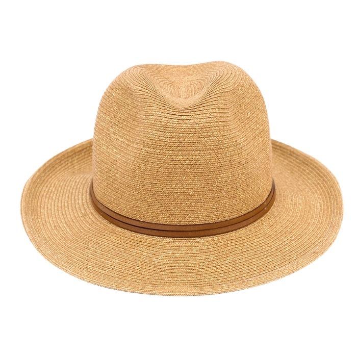 Plaited Paper Hat – Havana | Luxury Sun Hat with Leather Band