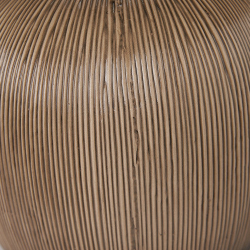 Black & Natural Ombre Ceramic Table Lamp with Tapered Shade – Scandi-Style Lighting