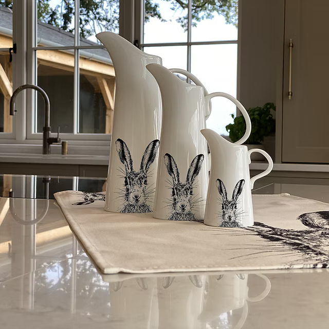 Bone China Jug with Sassy Hare Design – 4 Sizes Available
