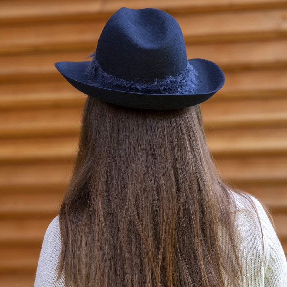 Travaux en Cours Fedora Mohair Navy