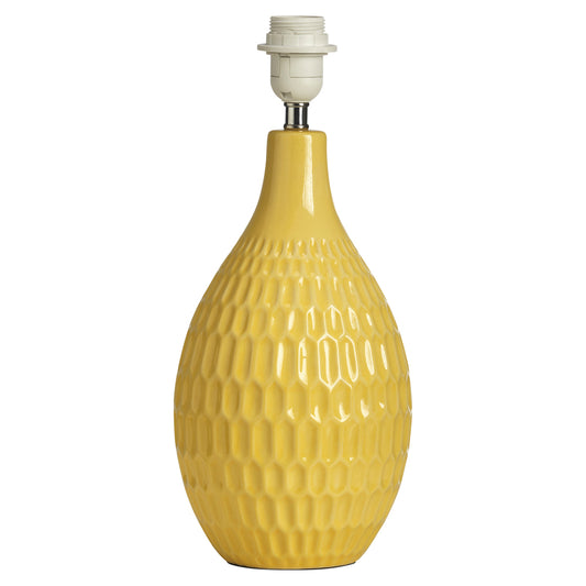 Ceramic Table Lamp with Inline Switch – Mustard