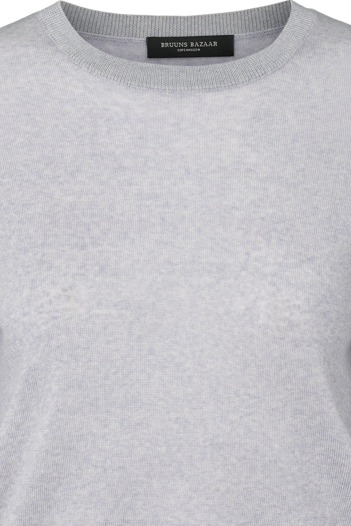 Charlene Round Neck Knit - Light grey melange