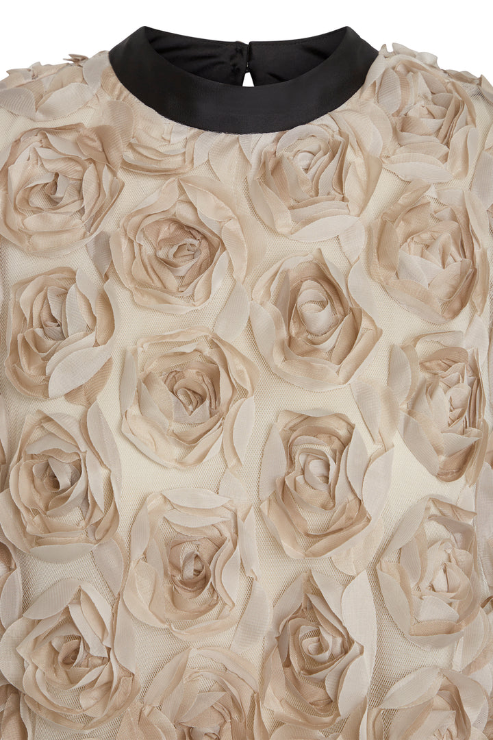 Clarkia Chi dress - Beige/black