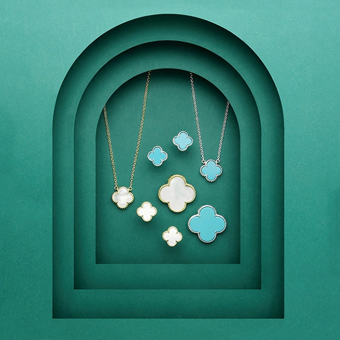 Classic Quatrefoil Mother of Pearl Earrings | Gold-Plated Elegance