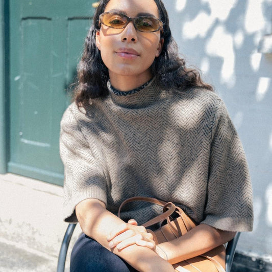 Ronda Funnel Knit Jumper – Wool Blend, Funnel Neck Knitwear