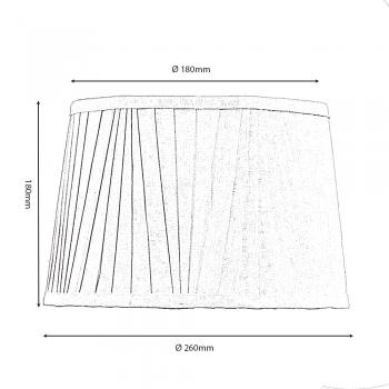 Mocha Gathered Drum Shade with Pleated Lining – Available in 10", 12" & 14"