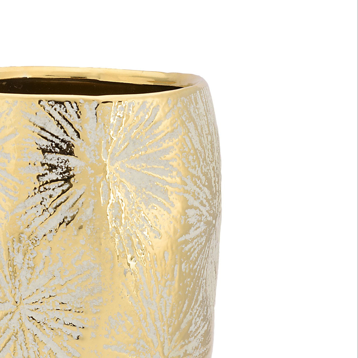 Gold Lustre & Cream Vase | Luxe Deco Elegance
