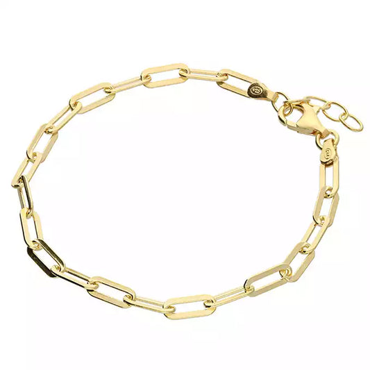 Gold Plated Paper Chain Bracelet | Sterling Silver Fashion Jewellery