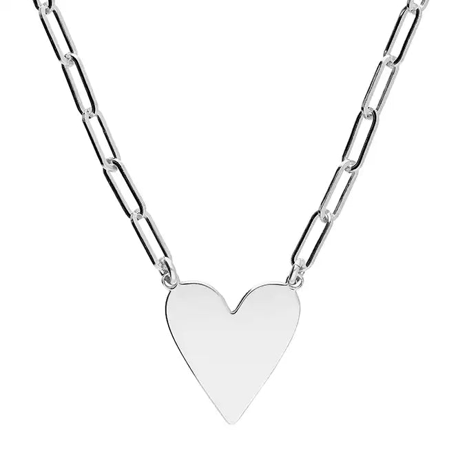 Silver Necklace with Heart Charm