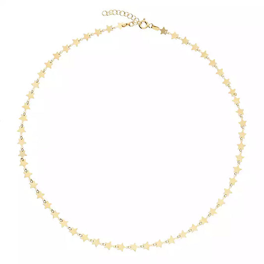Gold Flat Star Necklace