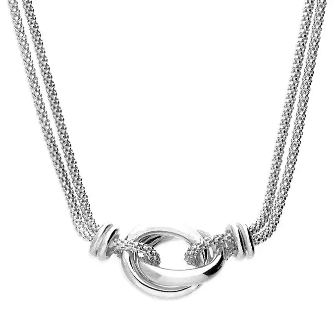 Elegant Sterling Silver Popcorn Necklace