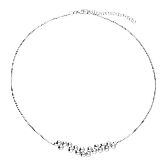 Elegant Silver Bead Necklace