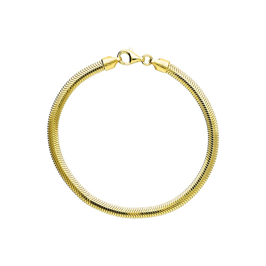 Sterling Silver Bracelet with Yellow Gold Plated Accents