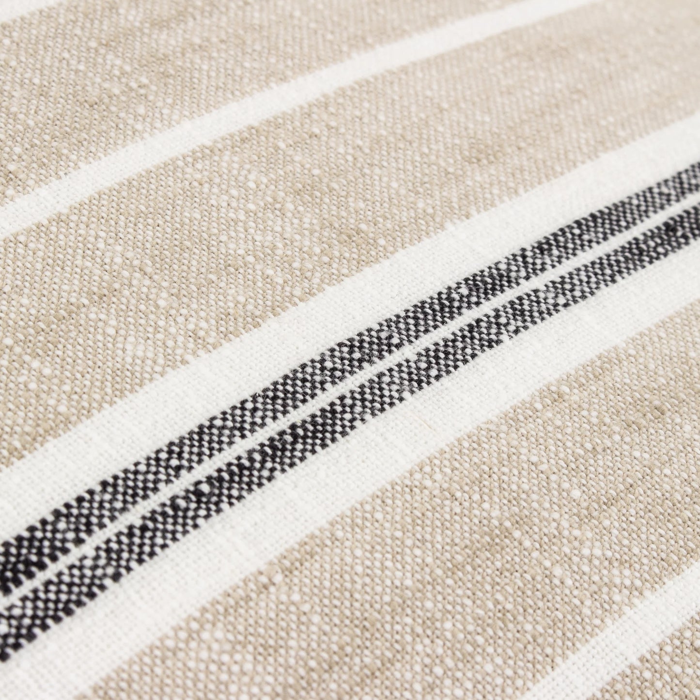 Hebble Striped Cushion-Natural