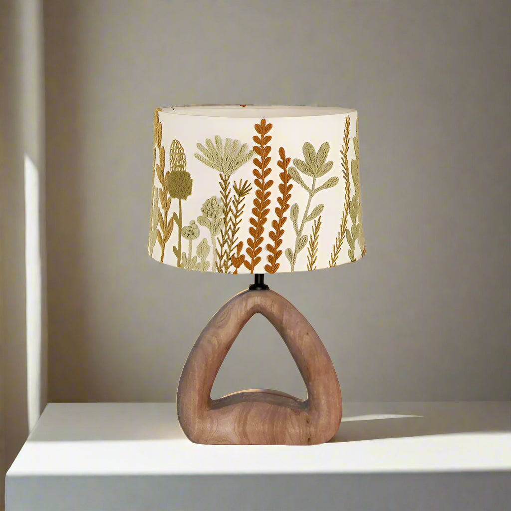 Hand-Stitched Floral Ceiling Shade