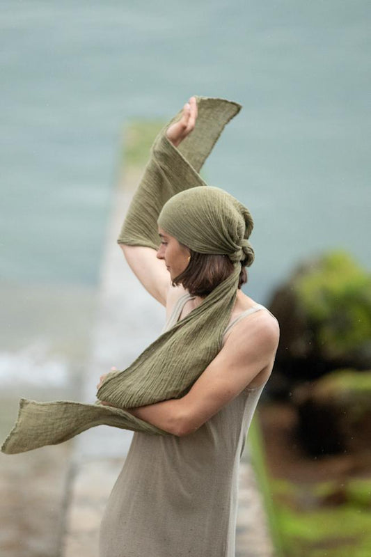 Pure Hemp Scarf | Khaki