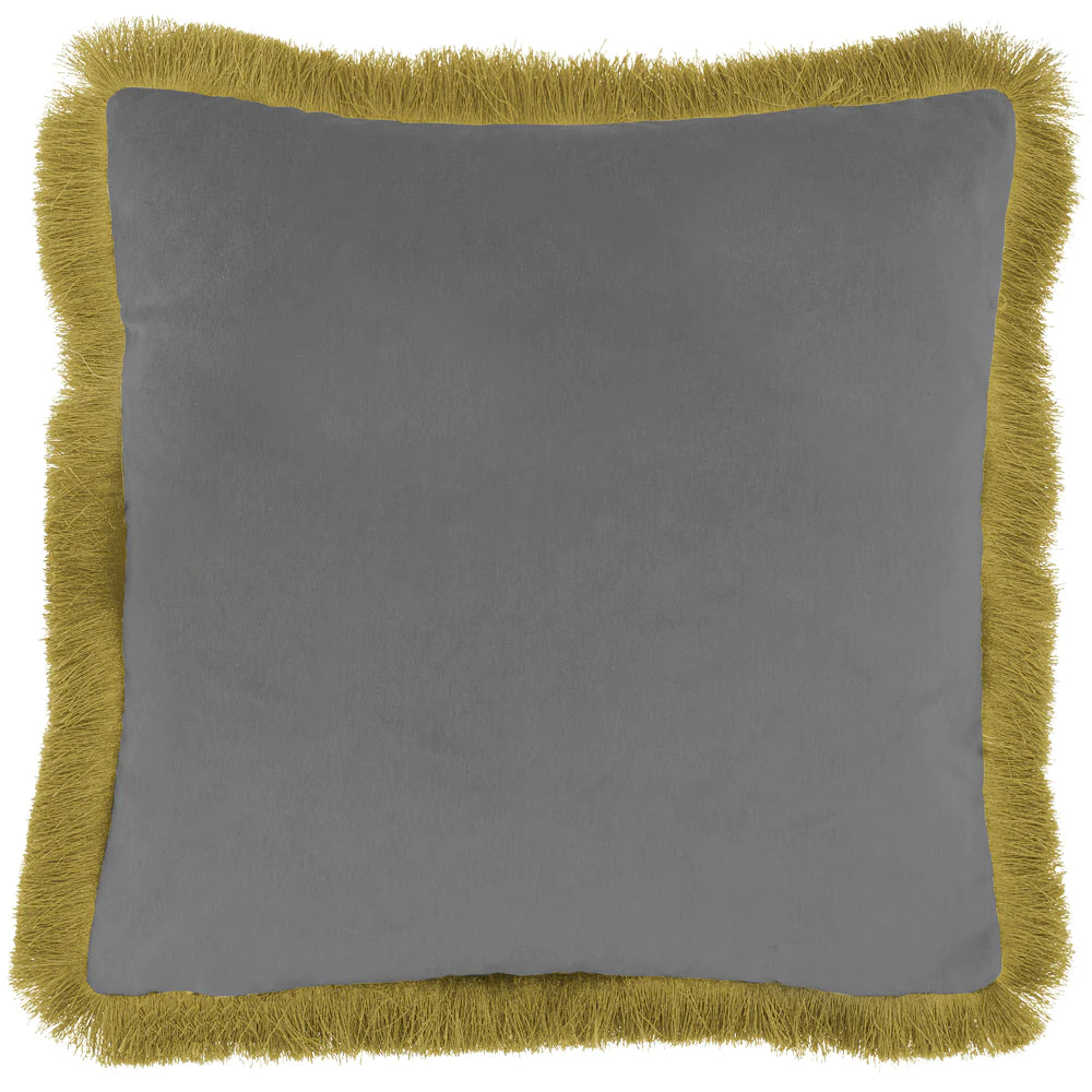 Lapis Feather Cushion - Daffodil - Back of the cushion