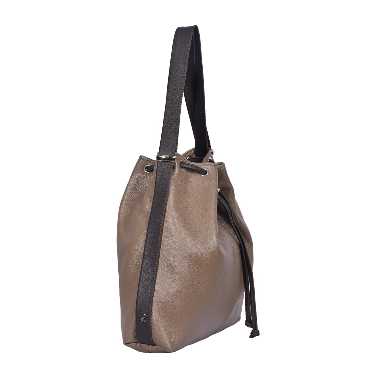 Mathilde Leather Taupe Backpack/Bag