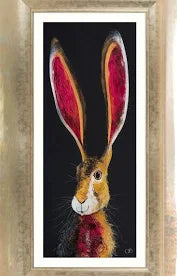 Lewis with the Red Ears by Quinn Russell – Framed Hare Art | 57cm x 112cm