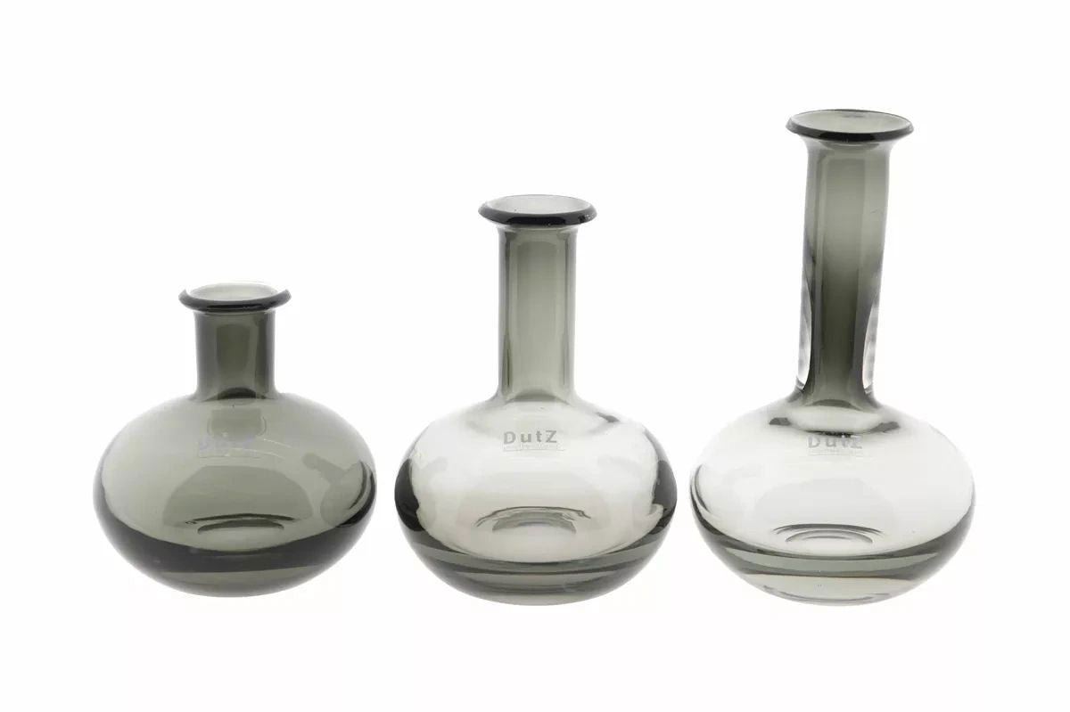 MANUELA Vase Set – Set of 6 Mouth-Blown Glass Vases