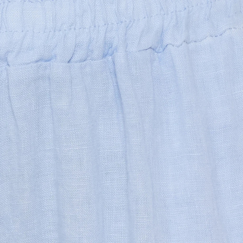 Sky Blue Linen Trousers with Pockets by Marta Du Château