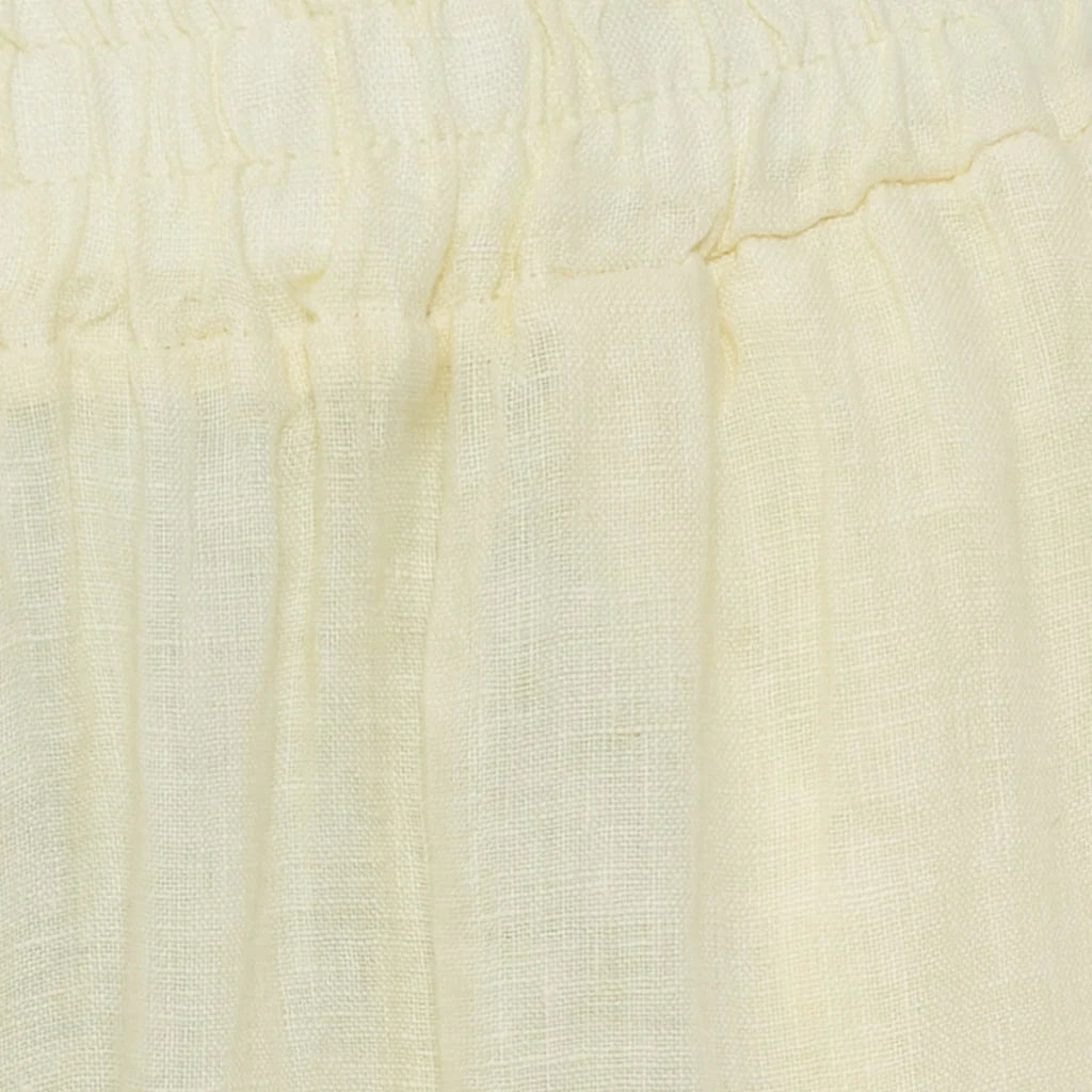 Lemon Linen Trousers with Pockets by Marta Du Château