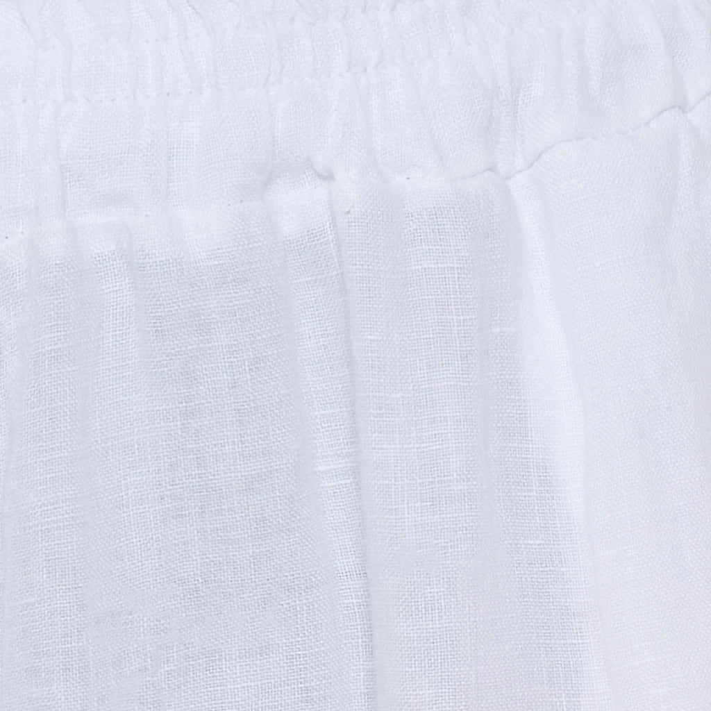 White Linen Trousers with Pockets
