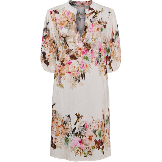 Floral Print Shirt Collar Maxi Dress by Marta Du Château