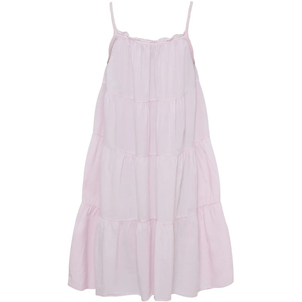 Layered Ruffle Strap Dress – Rosa | Women's Luxury Cotton Dress