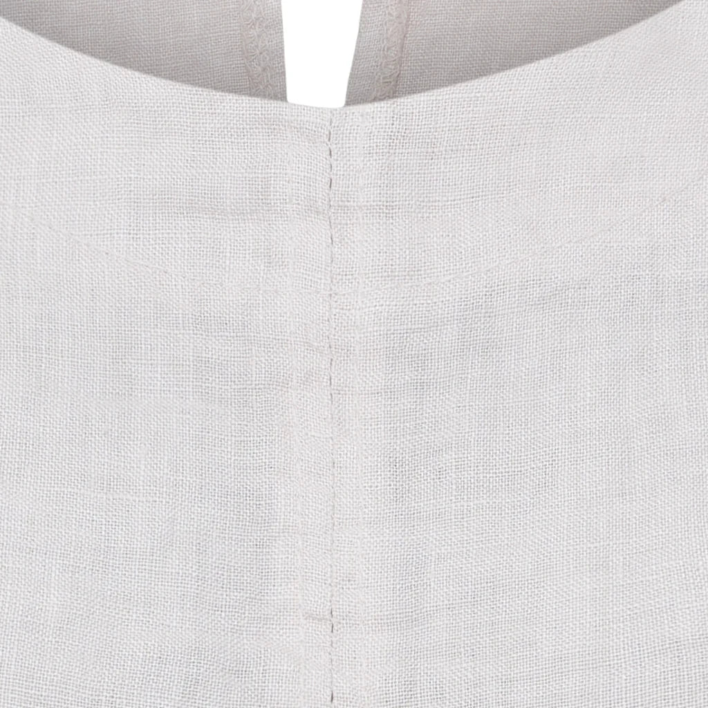 Latte Linen Crew Neck Top by Marta Du Château
