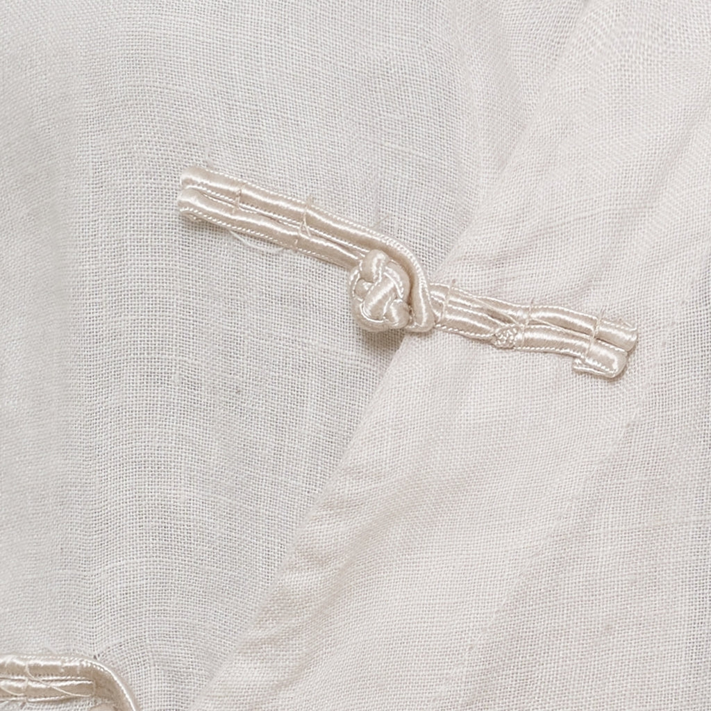 Wrap-Front Linen Top – Latte | Women's Luxury Linen Top