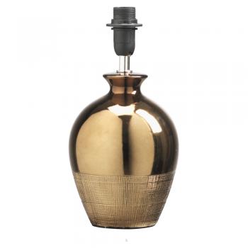 Metallic Ceramic Table Lamp with Inline Switch – Copper 